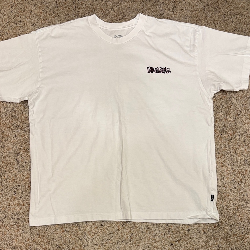 Billabong White Short Sleeve Tee with Logo